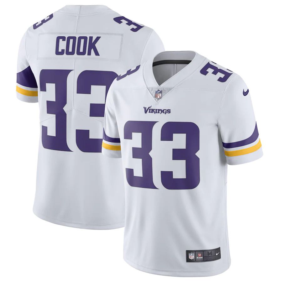 Men Minnesota Vikings 33 Dalvin Cook Nike White Vapor Untouchable Limited NFL Jersey